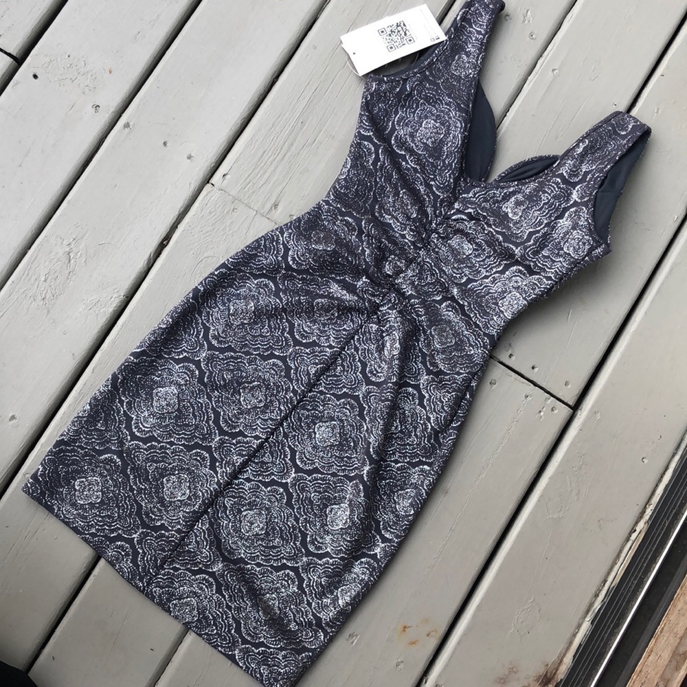 Silver BodyCon Style Dress - Picture 2 of 4